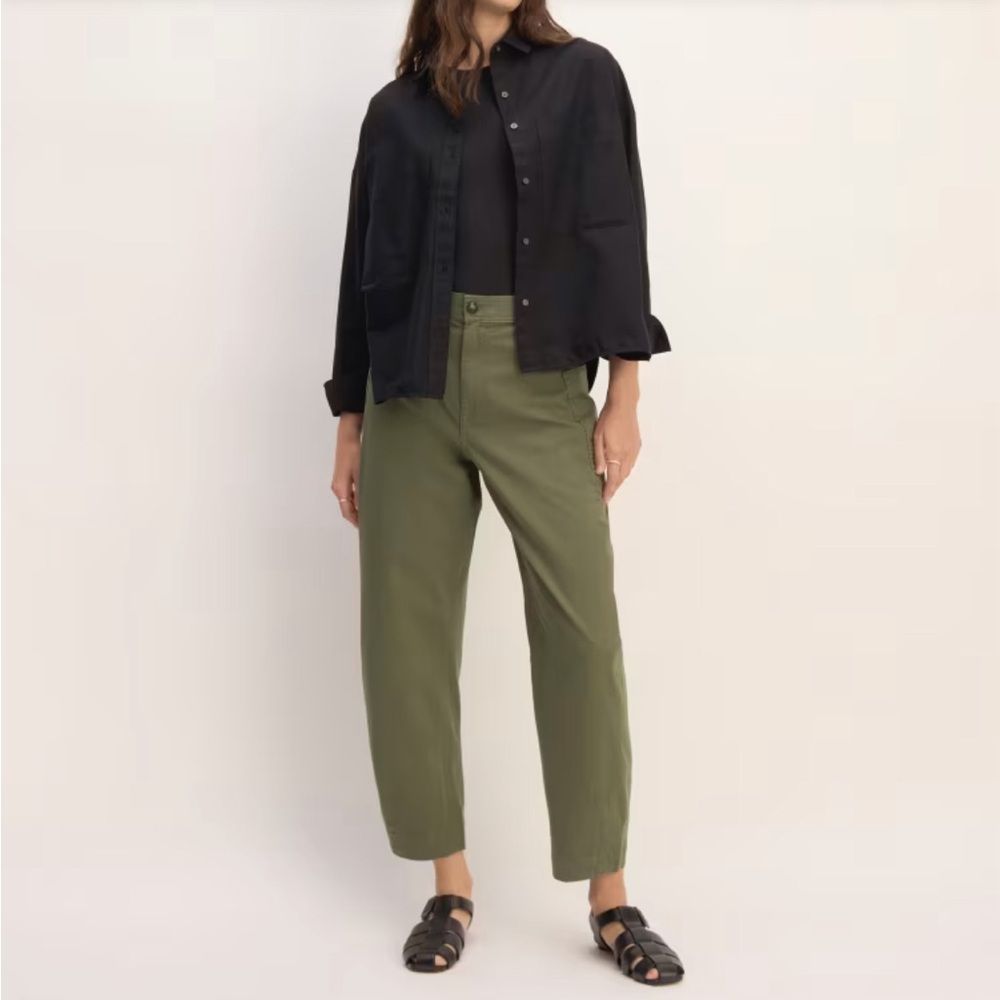 Everlane The Barrel Pant size 4 color: kalamata